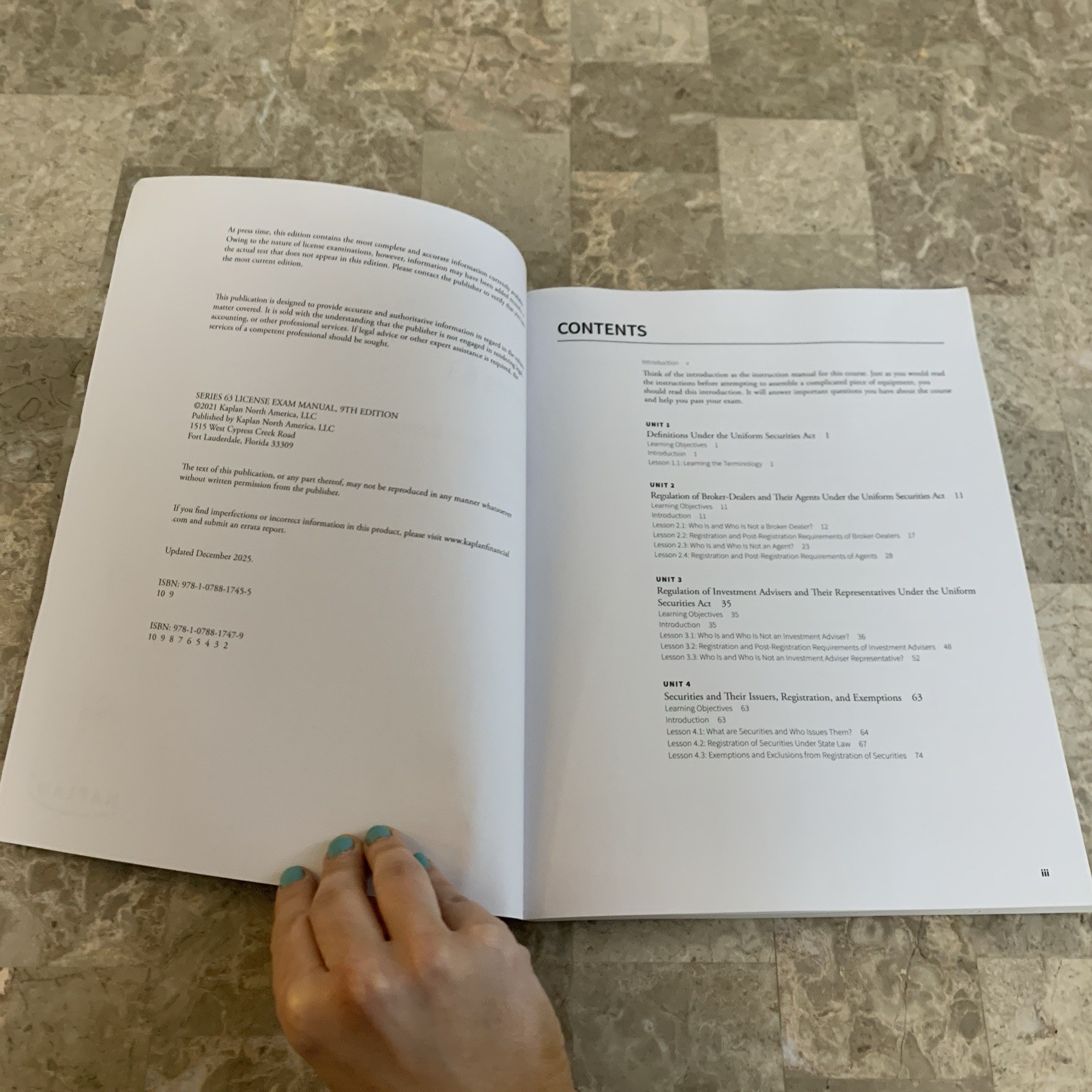 Updated 2025 Kaplan Series 63 Securities License Exam Manual Class Notes 9th Ed