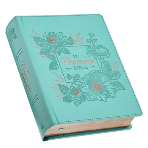 My Promise Bible Square Teal (Leather / Fine Binding)