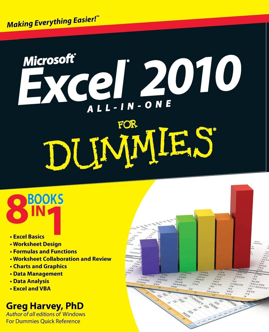 Excel 2010 All-in-One For Dummies – paperback Harvey, Greg
