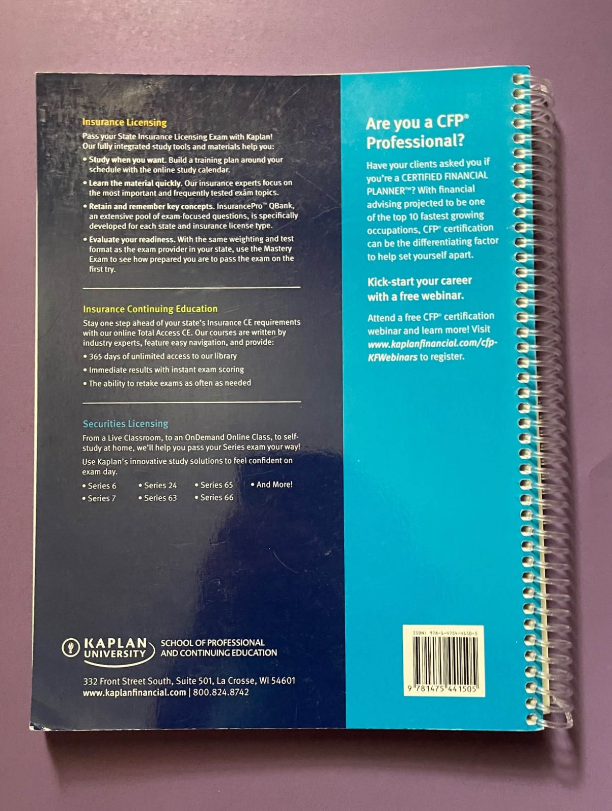 Kaplan Series 65 Uniform Investment Adviser Law Exam Securities License Exam…