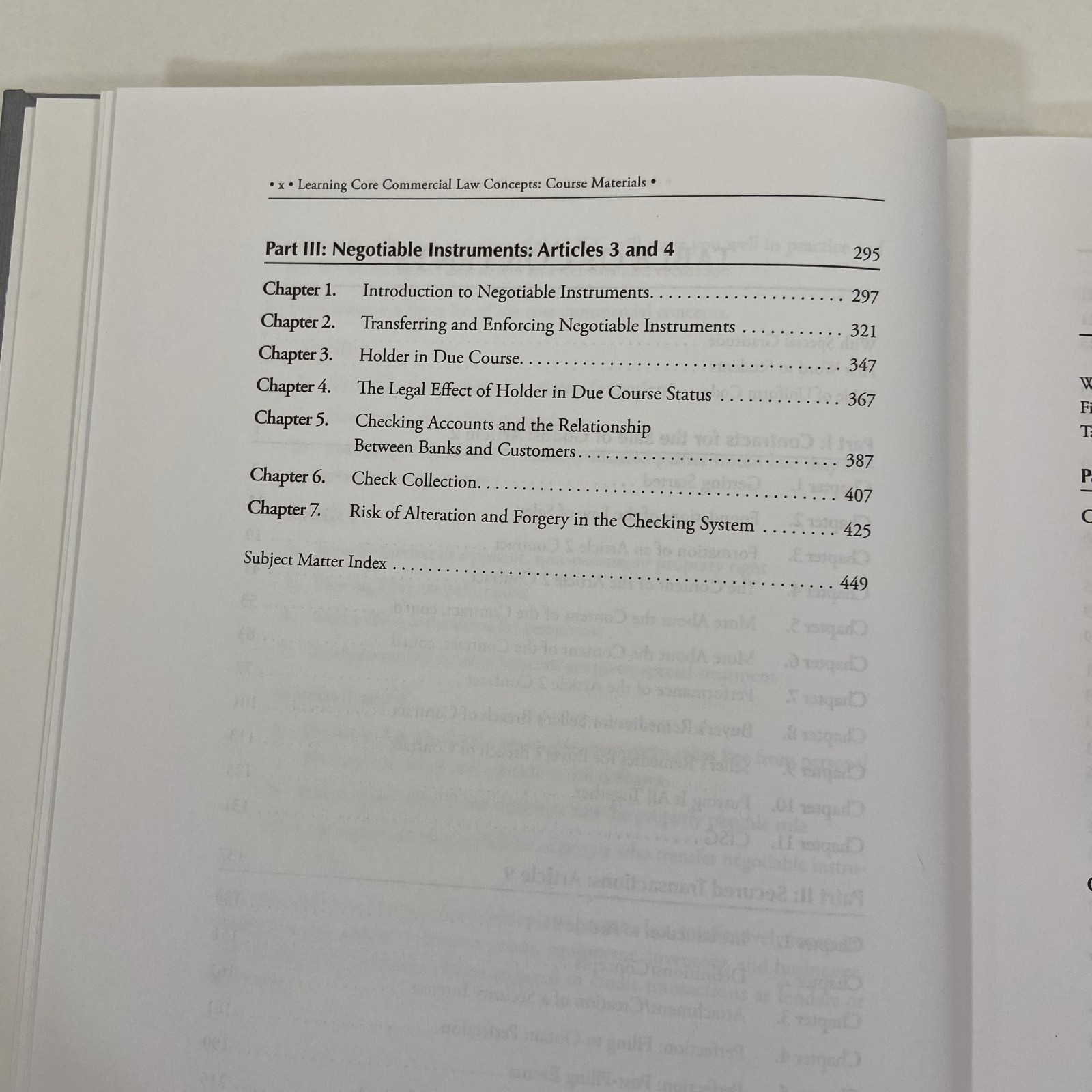 Learning Core Commercial Law Concepts Course Materials 2018 HC West Academic