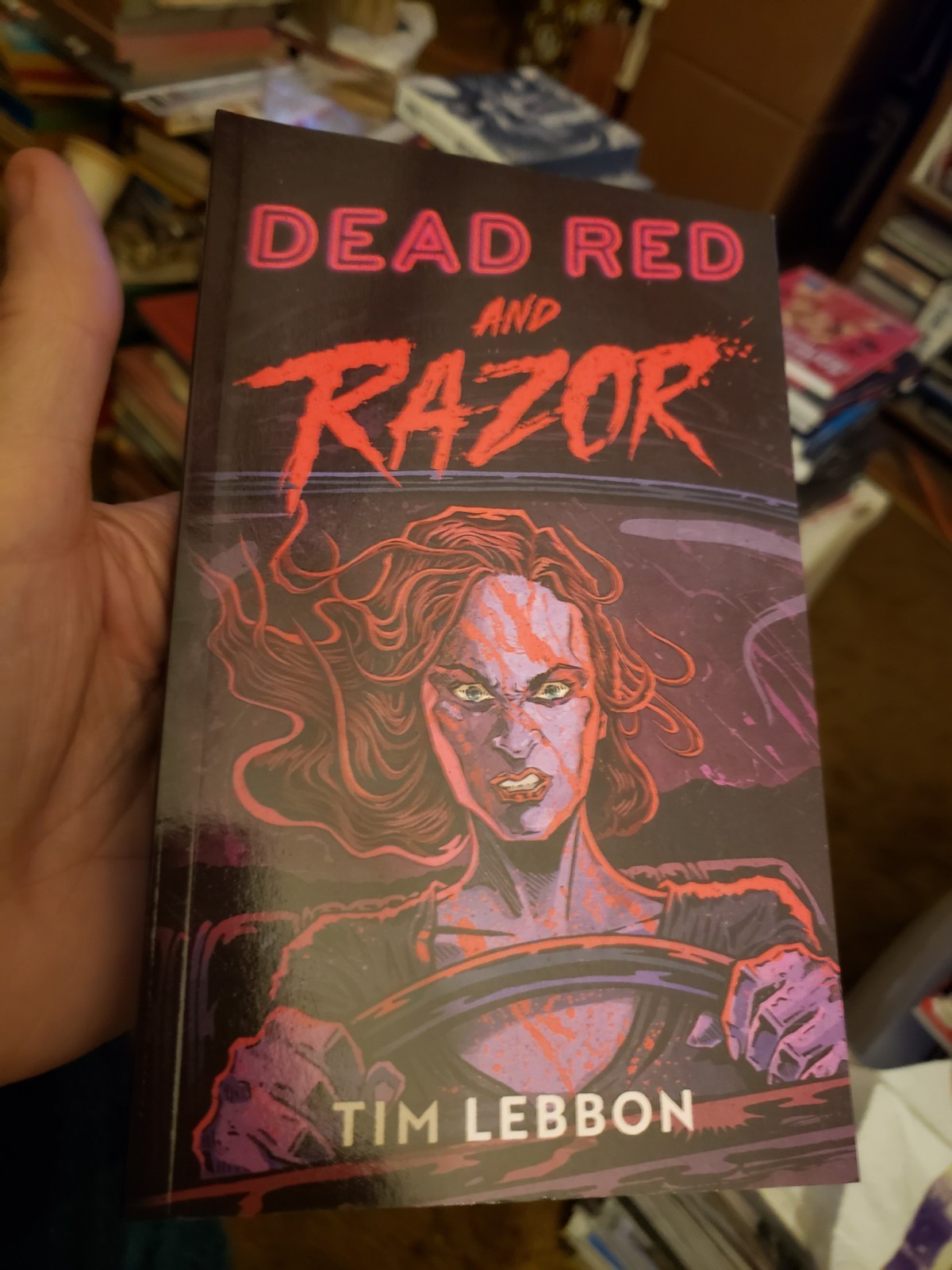 Signed Dead Red And Razor Tim Lebbon Paperback Book 2025 Release