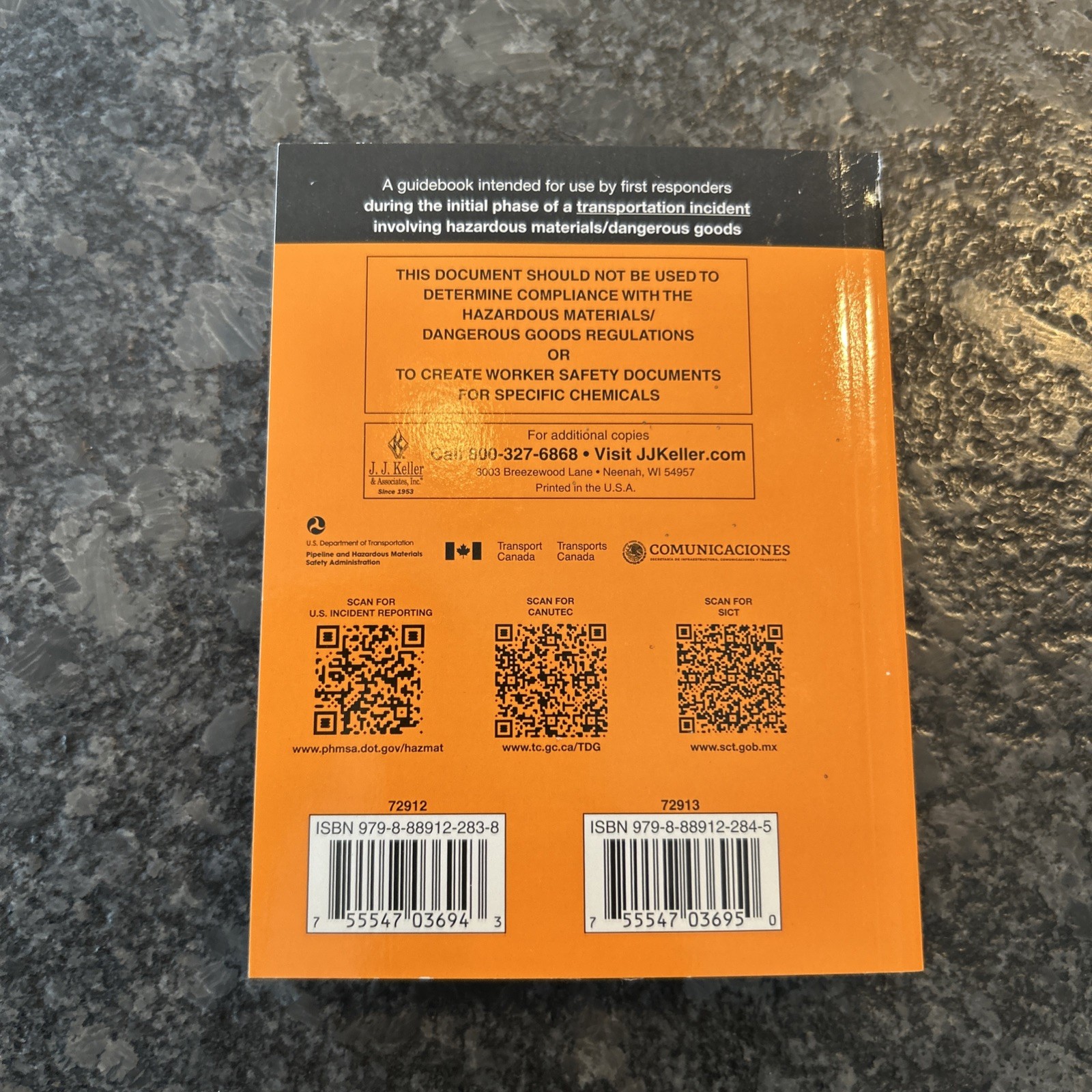 2024 Emergency Response Guidebook (ERG) – English – 4 inch x 5.5 inch (Pocke…
