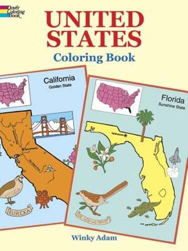 United States Coloring Book by Winky Adam: New