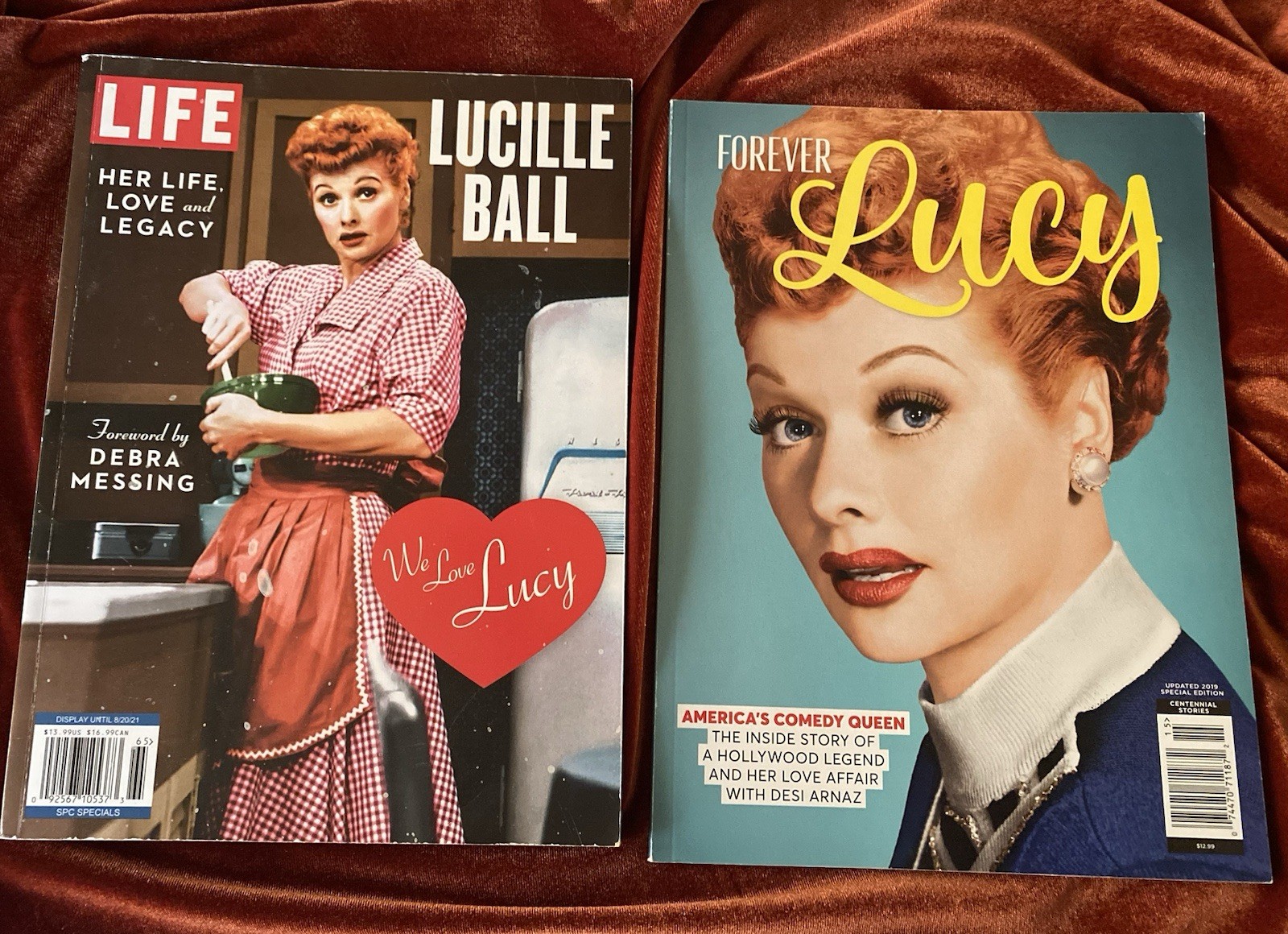 Two Lucille Ball FOREVER I LOVE LUCY Tribute Magazines Both 98 Pages!