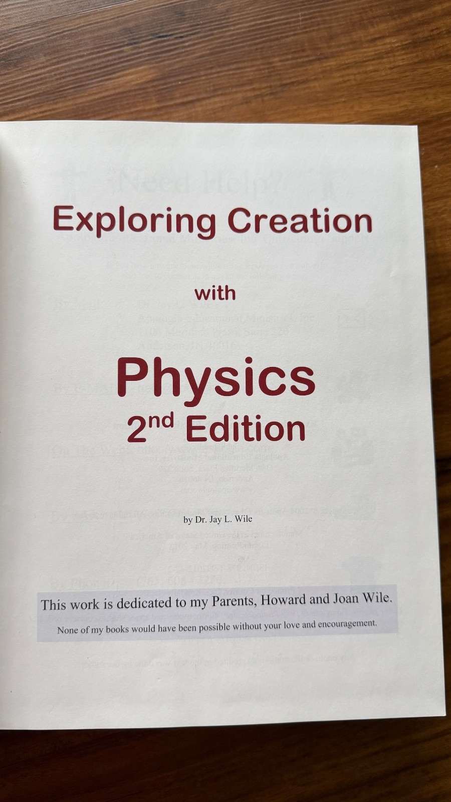 Apologia Dr. Jay L. Wile Exploring Creation with Physics 2nd Edition HC Textbook