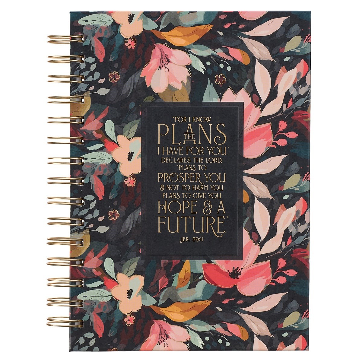 Journal Wirebound-Black For I Know the Plans Jer 29:11