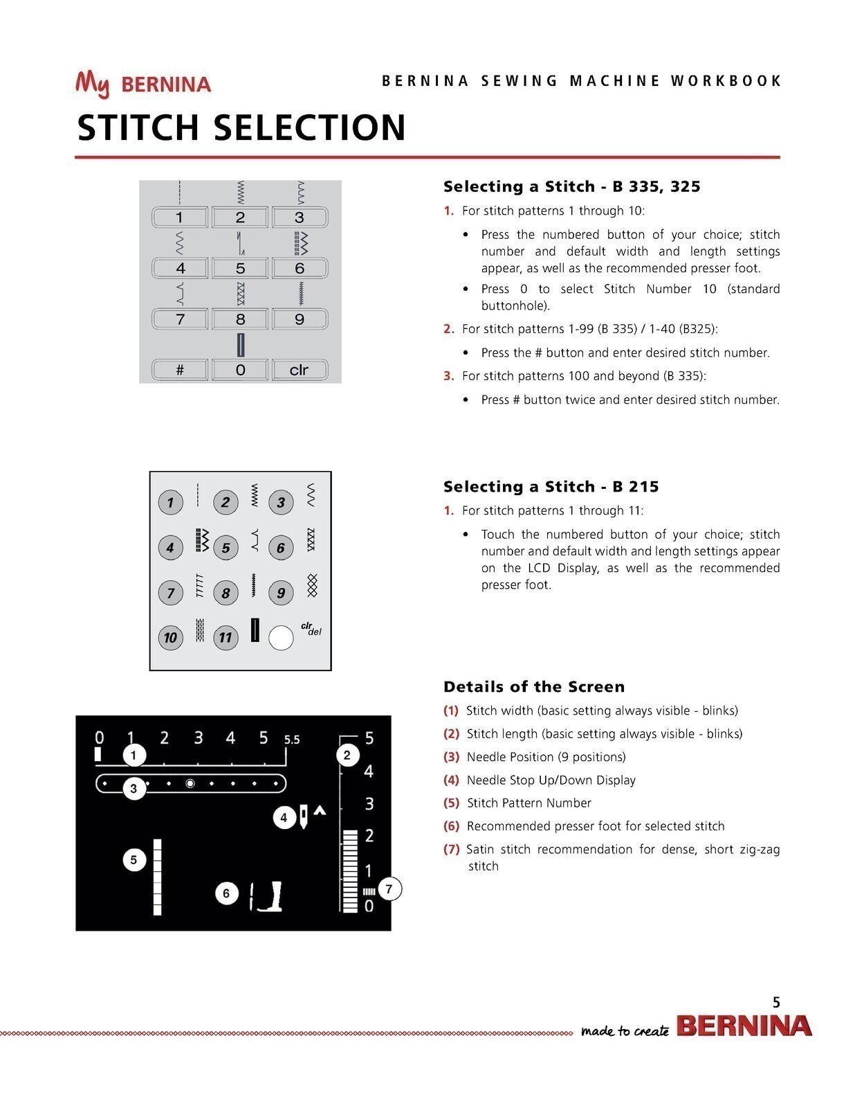 BERNINA Mastery Series Sewing Machine for 335 325 215 Workbook – WIRE-LOCK BOUND