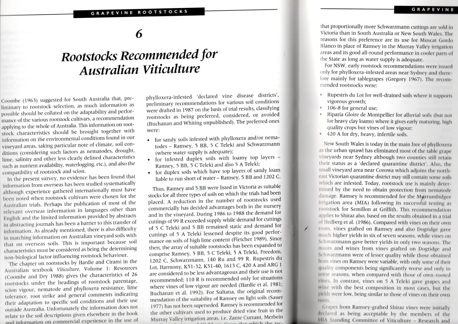 USING GRAPEVINE ROOTSTOCKS The AUSTRALIAN PERSPECTIVE Peter May Grapes. 62 pages