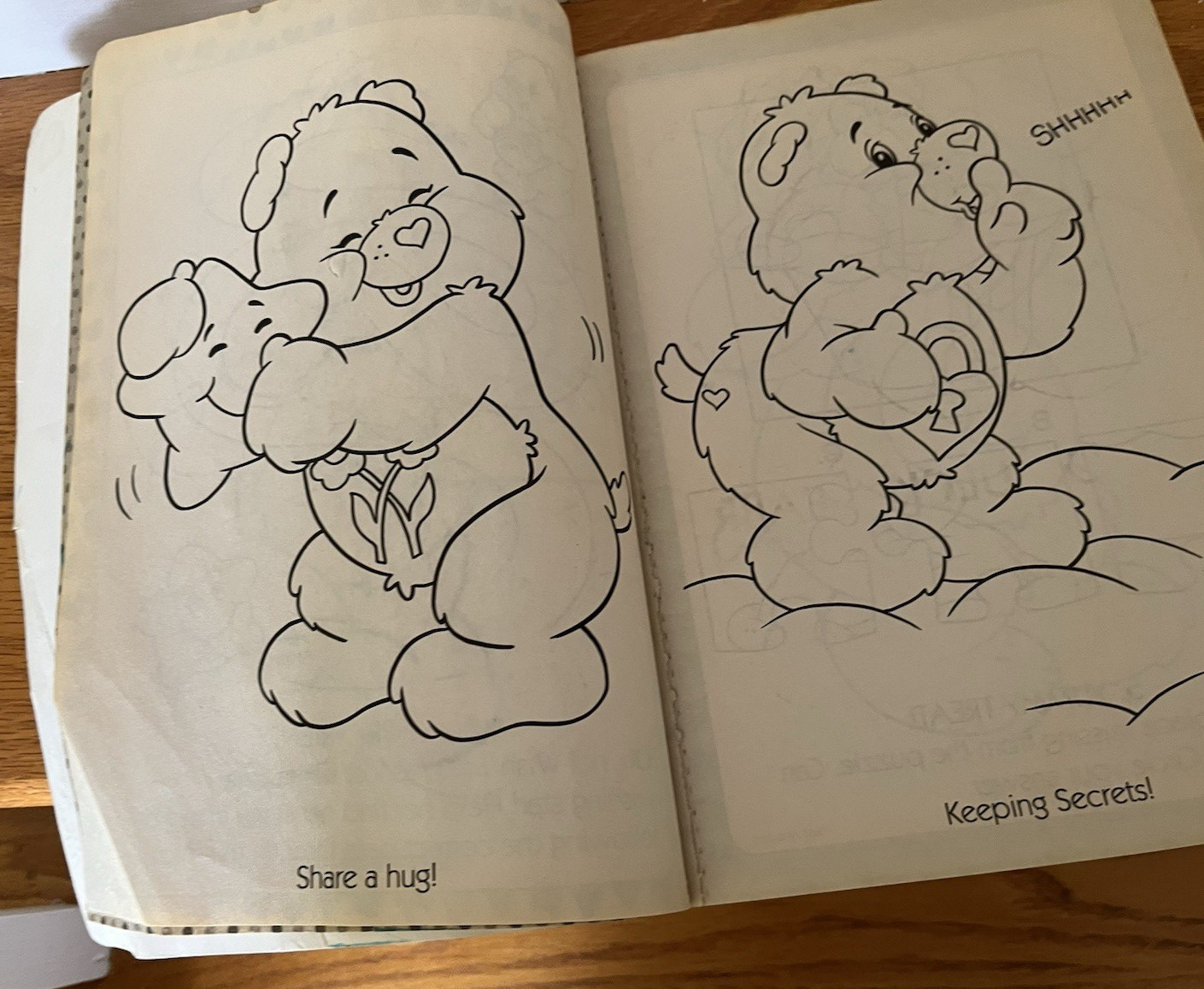 Care bear Giant coloring & activity book 2007 18 pages marked on