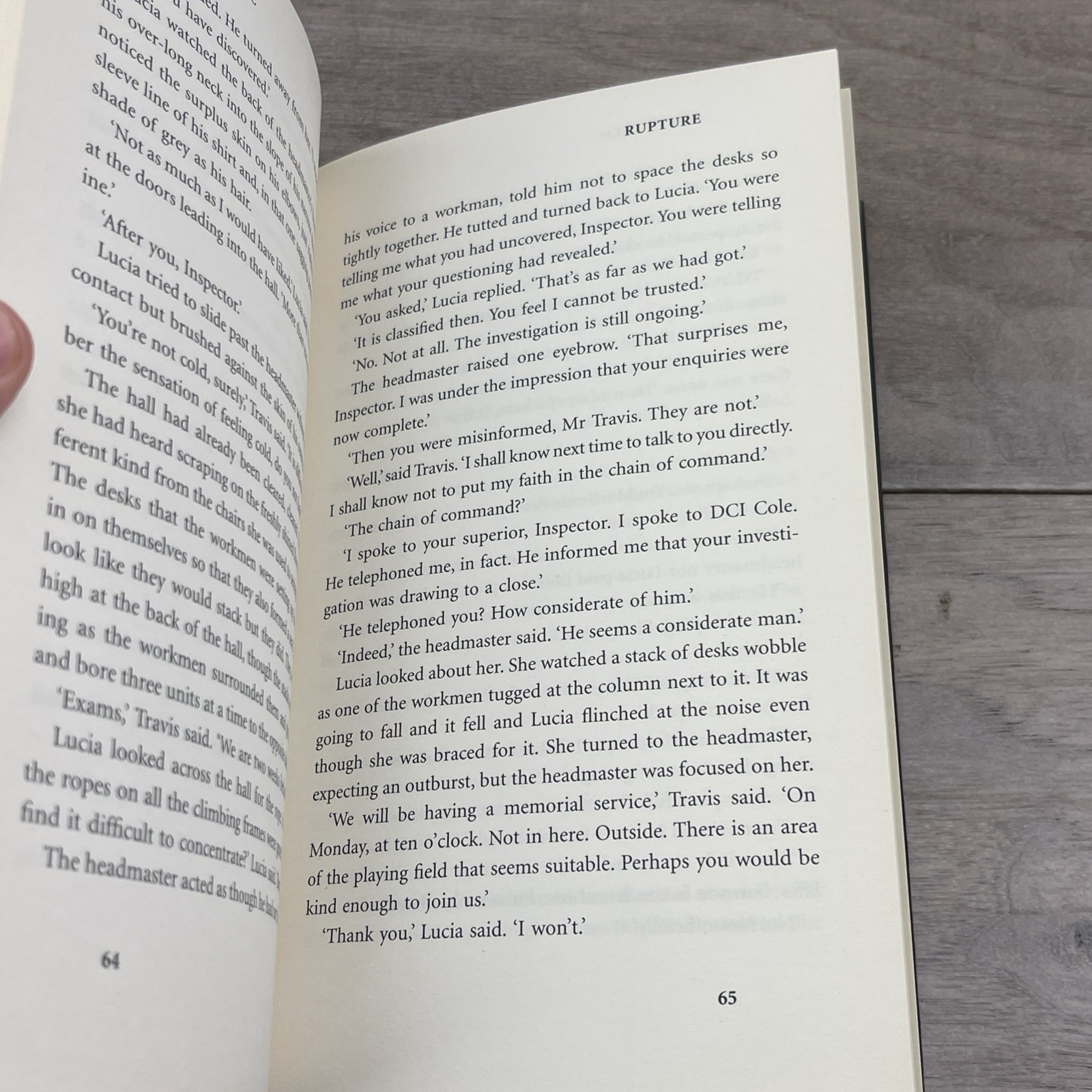 Simon Lelic- Rupture – First Edition & Signed by Author. Limited Edition, Rare