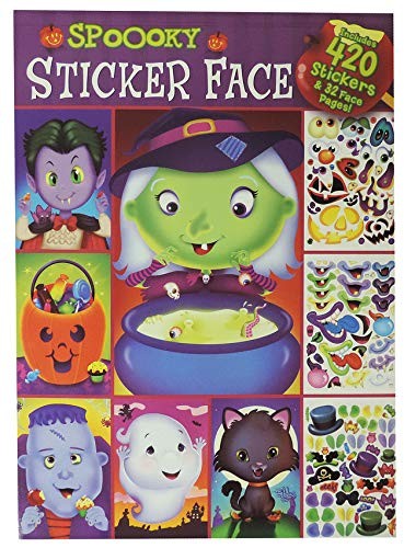 SPOOKY STICKER FACE ACTIVITY BOOK 420-STICKERS 32- FACE PAGES