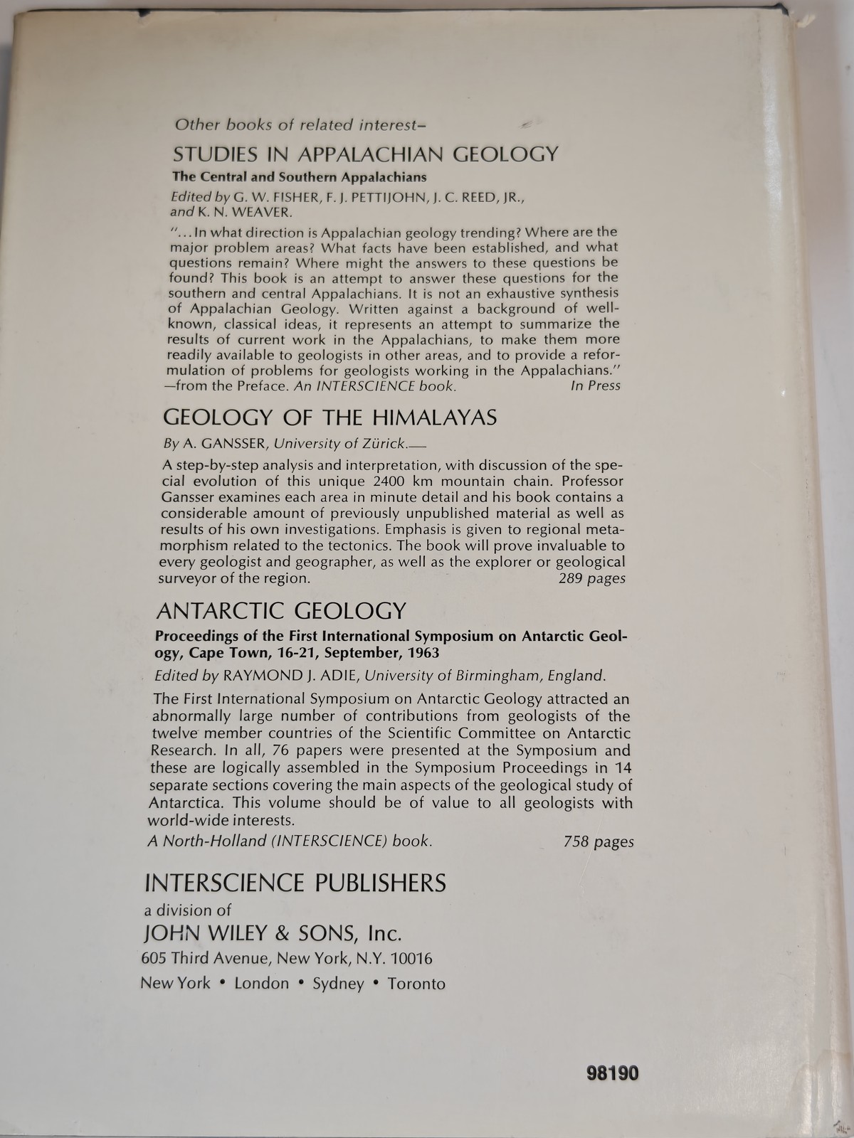 Studies of Appalachian Geology Northern & Maritime Hardcover E-an Zen John Wiley