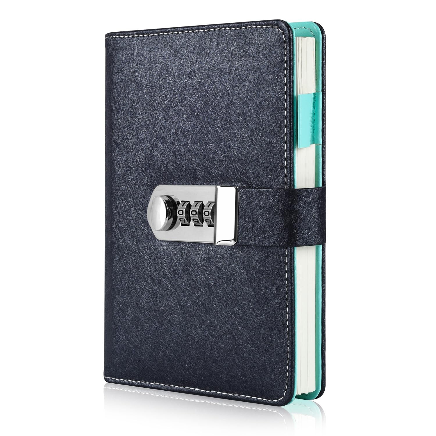 Diary Journal with Lock A6 Refillable PU Leather 18.5×13.5cm – Perfect