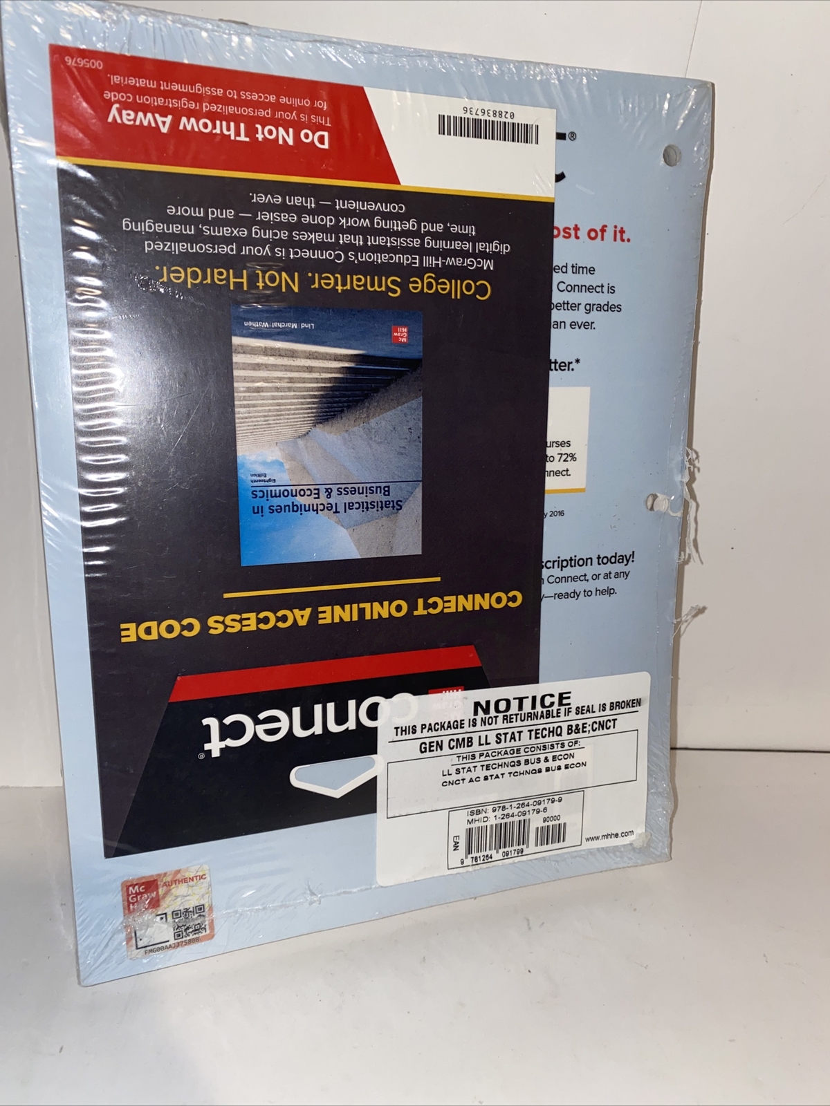 Statistical Techniques in Business and Economics 18E/18th Textbook/Access Code