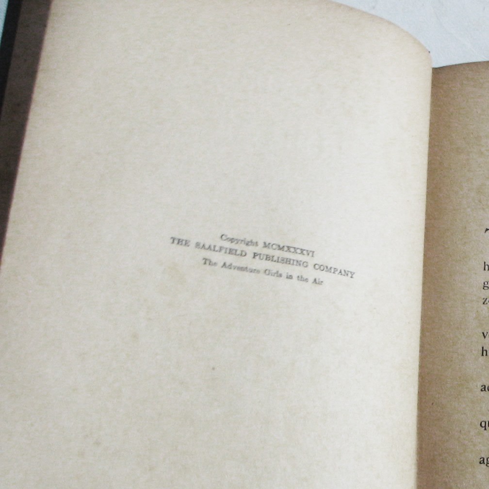 The Adventure Girls in The Air by Clair Blank 1936, Hardcover, 150 Pages