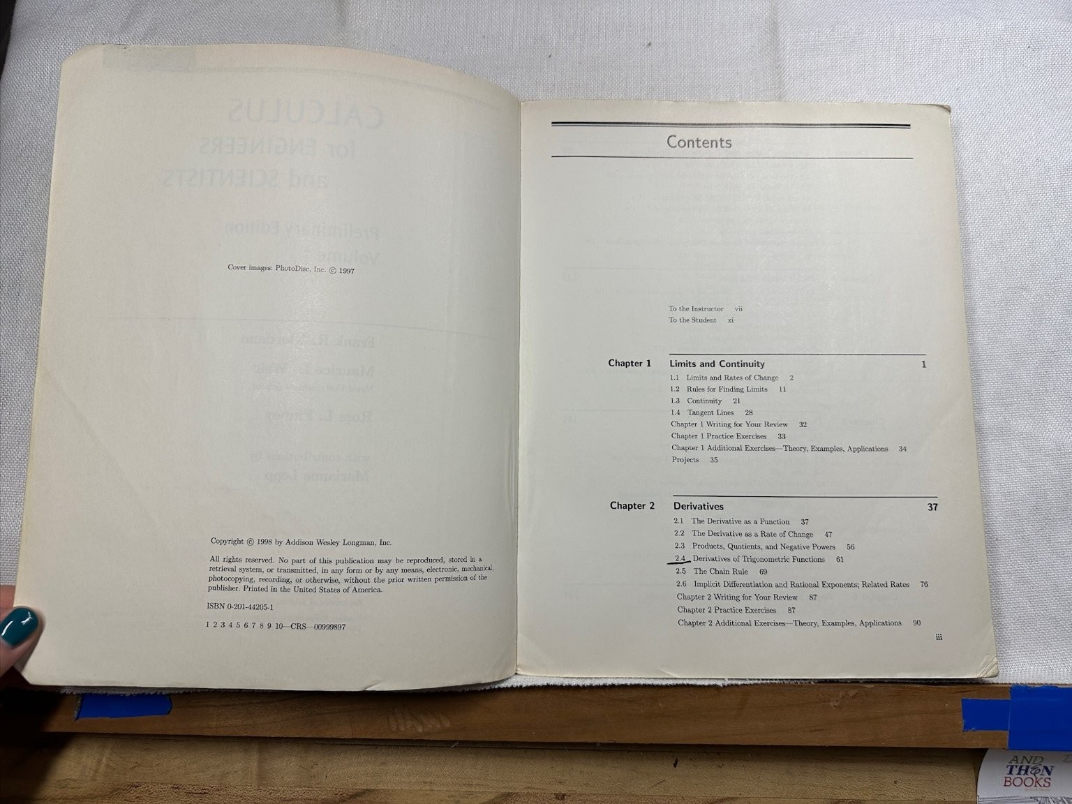 Calculus for Engineers Scientists Giordano Weir Finney 1997 Preliminary Vol 1