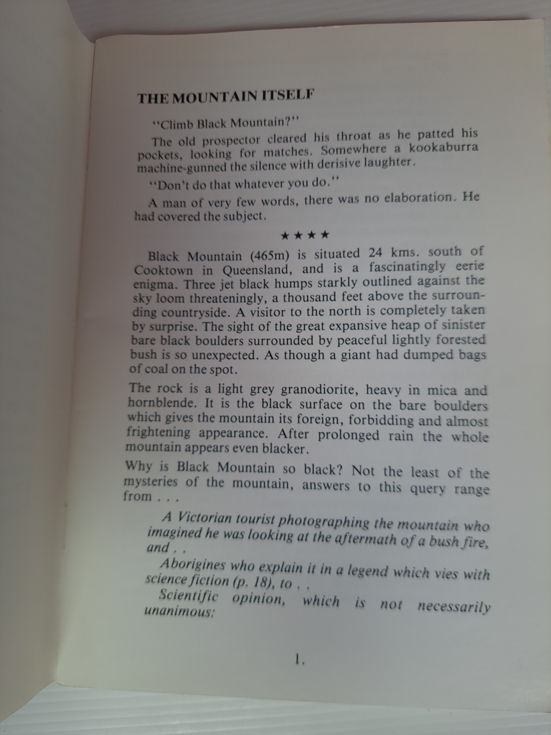 M Kozicka The Mysteries of Black Mountain Kalkajaka earth sciences Queensland