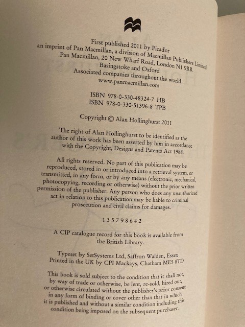 The Stranger’s Child by Alan Hollinghurst (2011) SIGNED LIMITED BOXED UK Edition