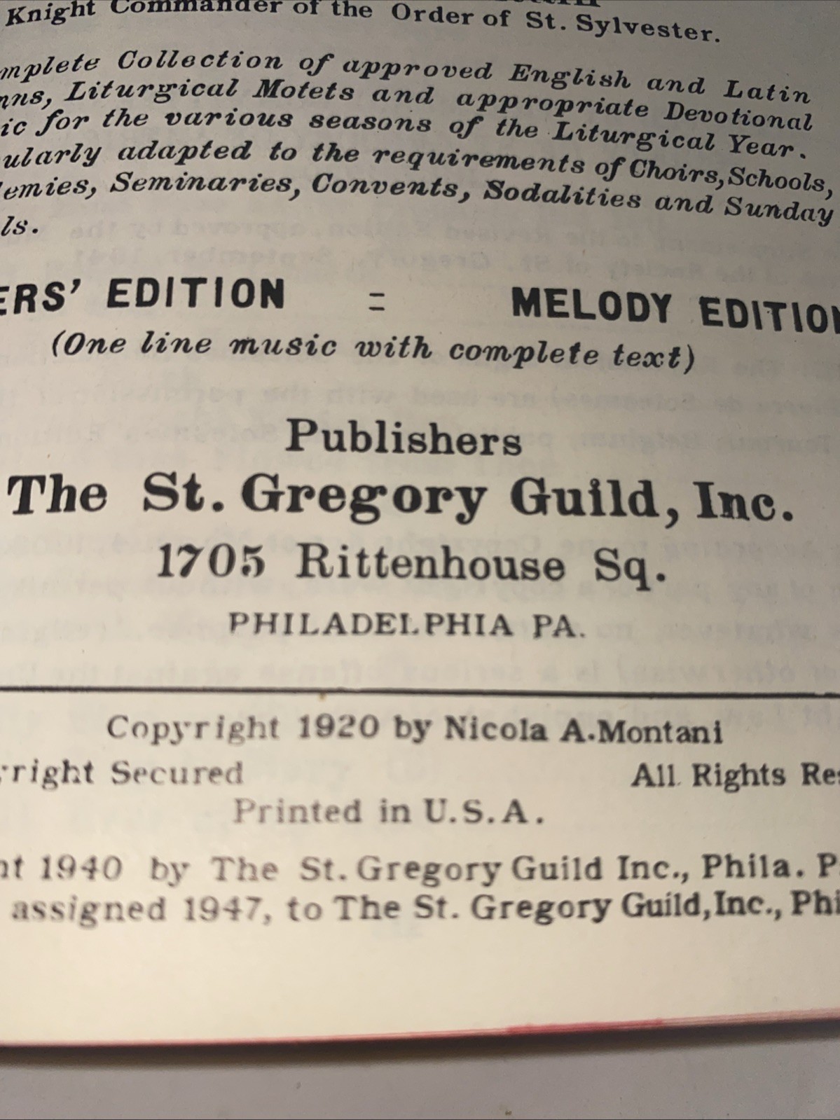 The St. Gregory Hymnal and Catholic Choir Book, Singers’ Edition, Melody Edi…