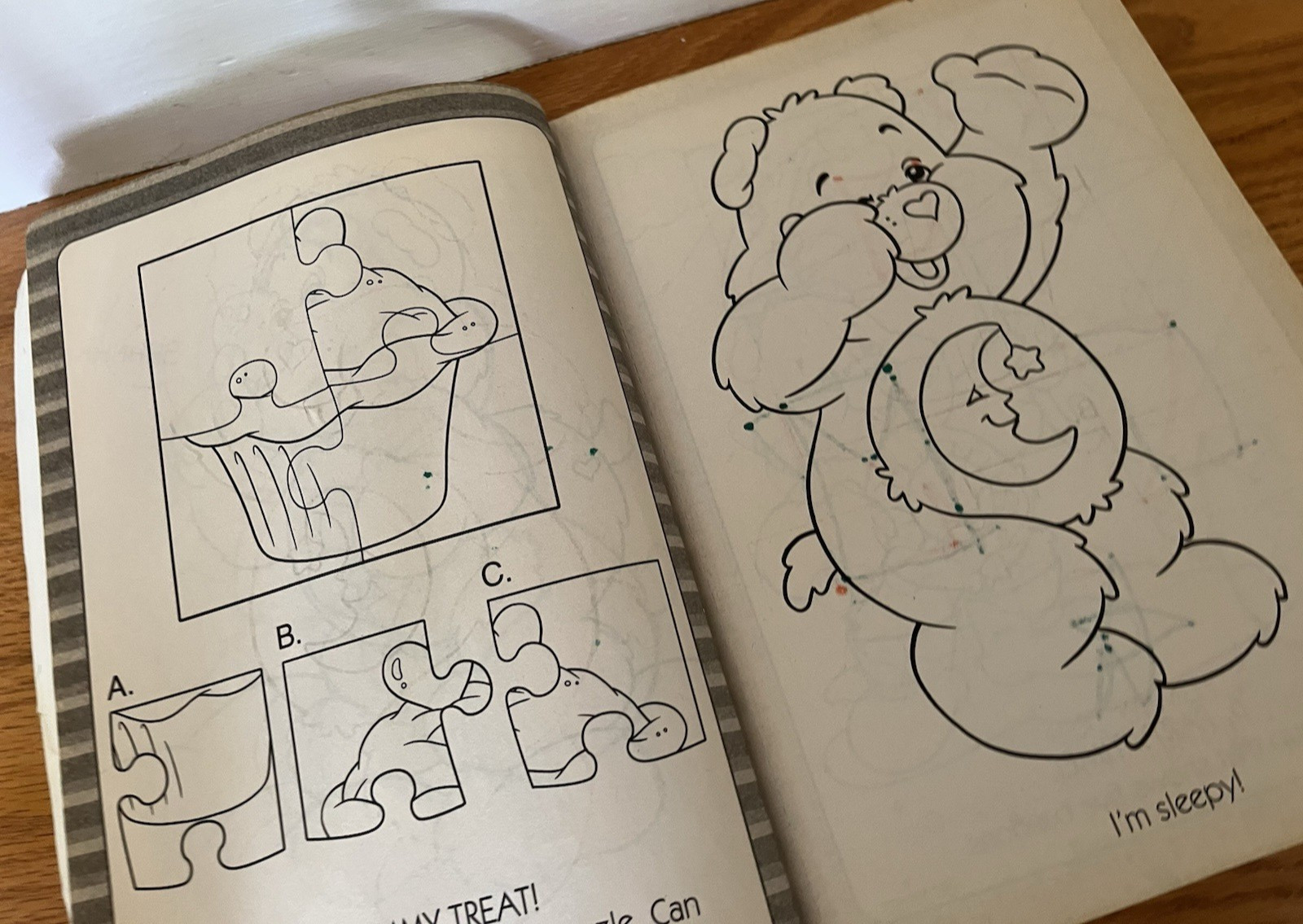Care bear Giant coloring & activity book 2007 18 pages marked on