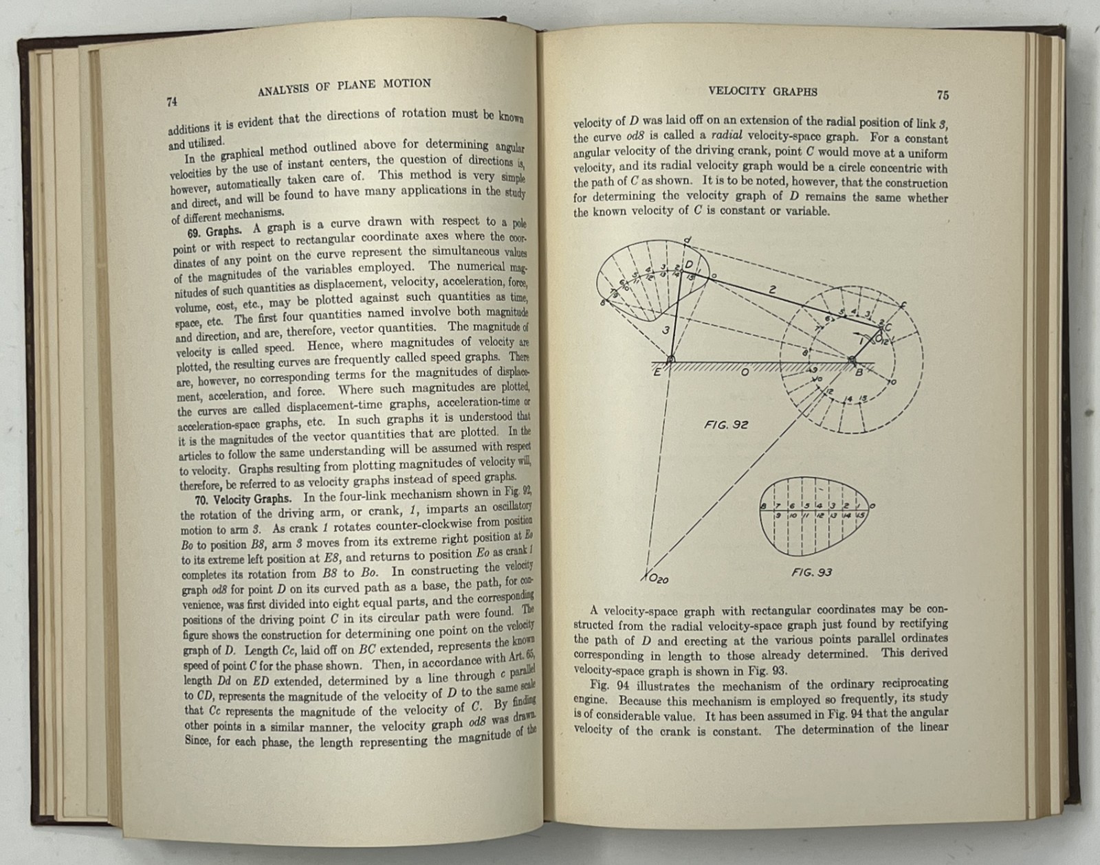 VTG Kinematics of Machinery by C. D. Albert & F. S. Rogers – 1938 HC John Wiley