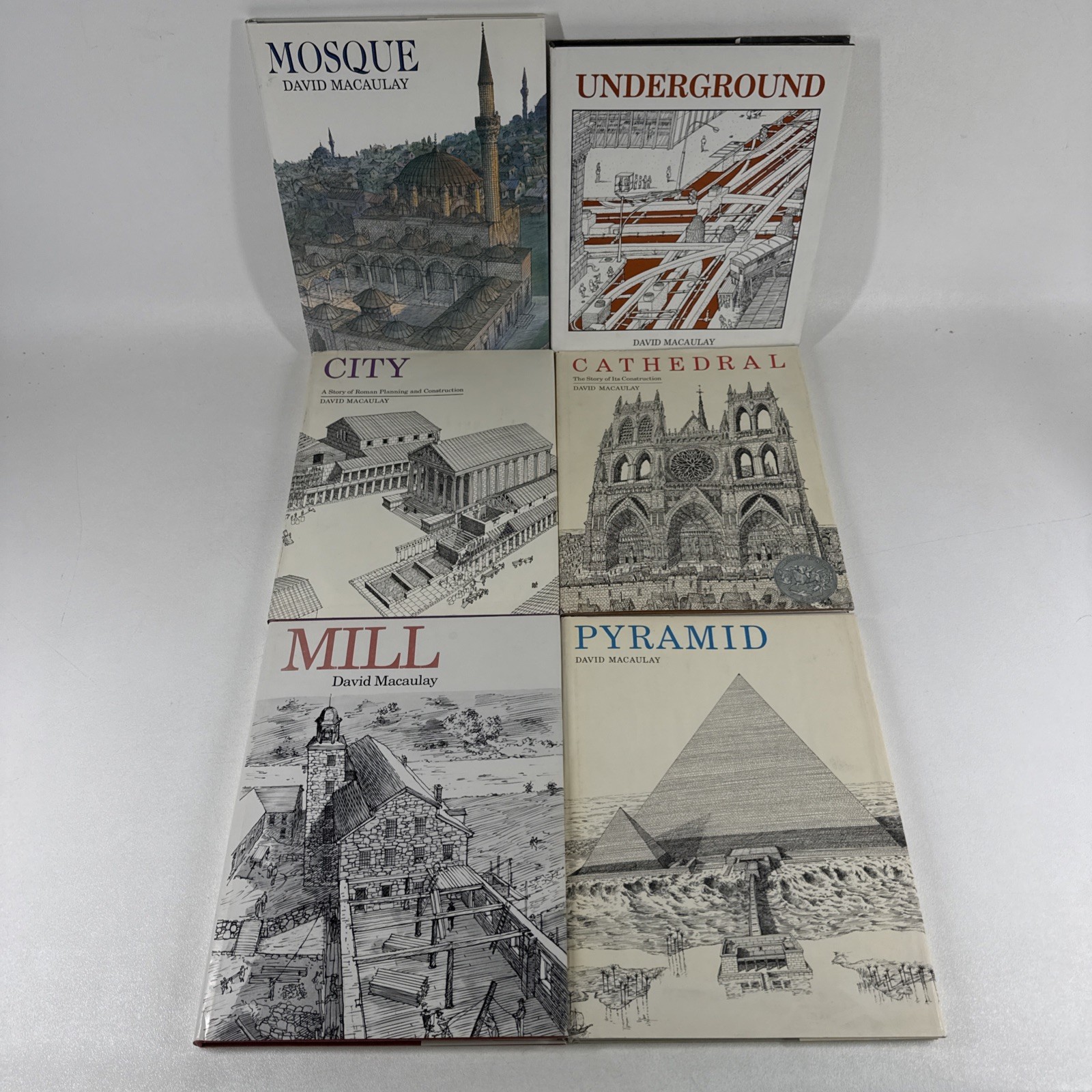 David Macaulay Architecture Book Lot 6 City Cathedral Mosque Castle SIGNED 1st