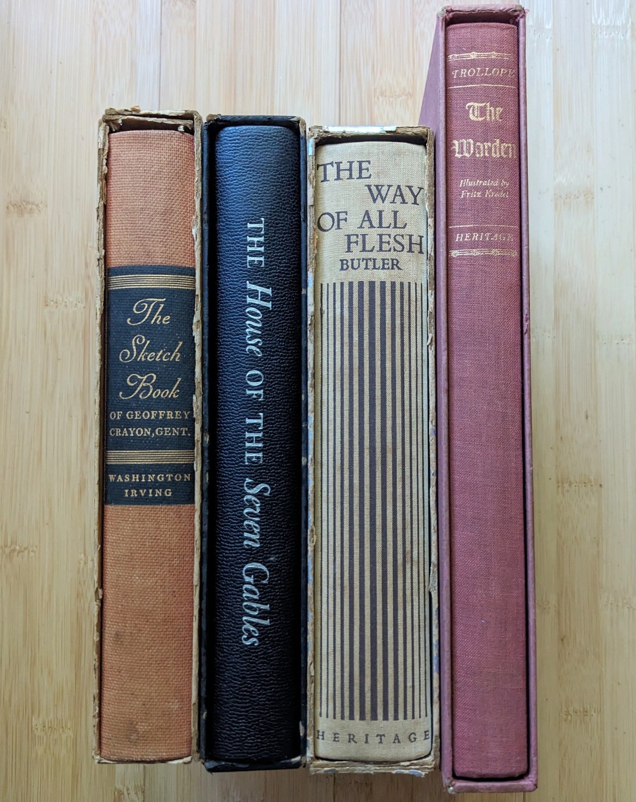 Heritage Press: Hawthorne, Irving, Butler, Trollope, vintage 1930s & 50s