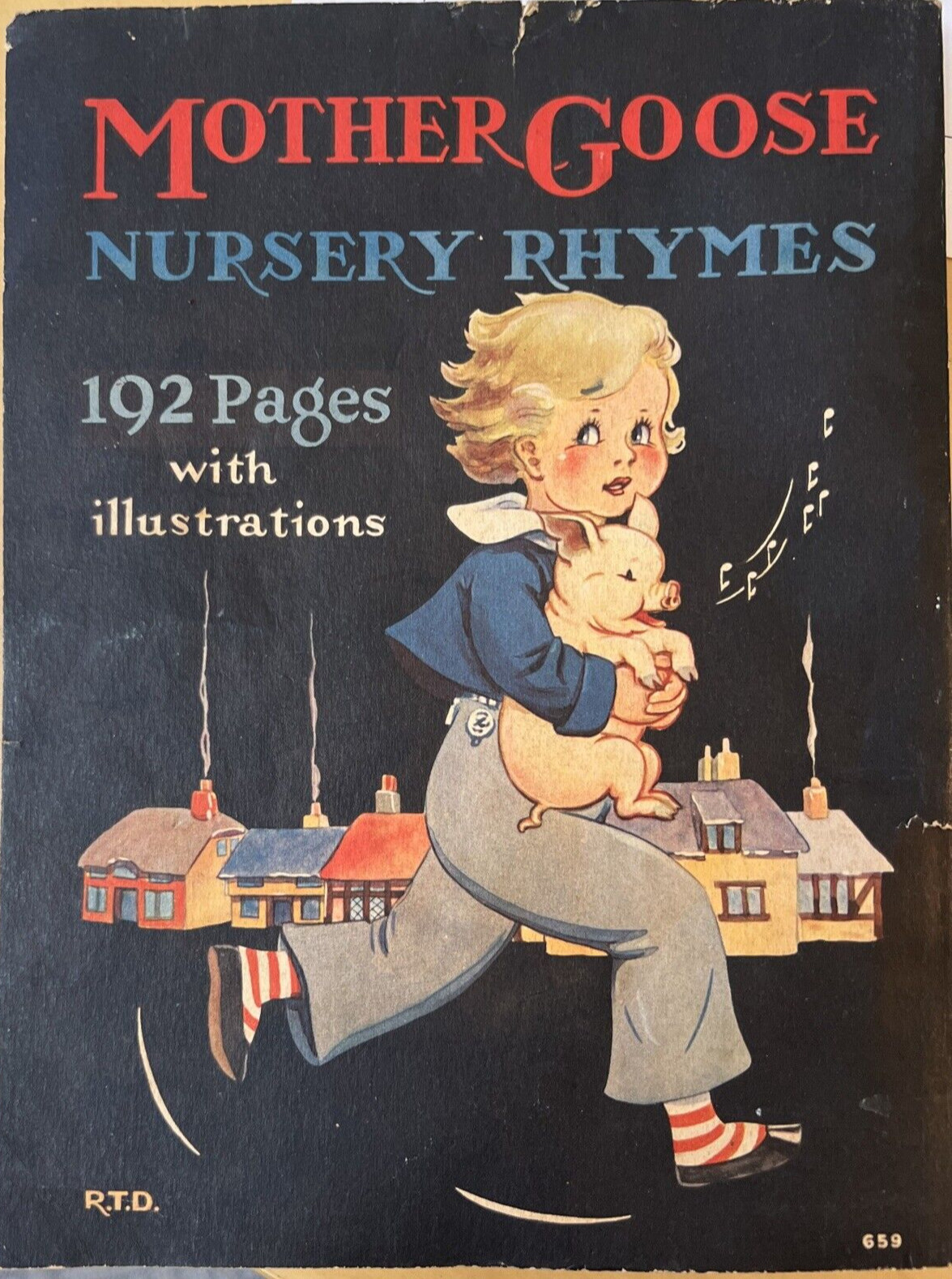 1936 Mother Goose Nursery Rhymes Illustrated Softcover 192 Pages Children’s Lit