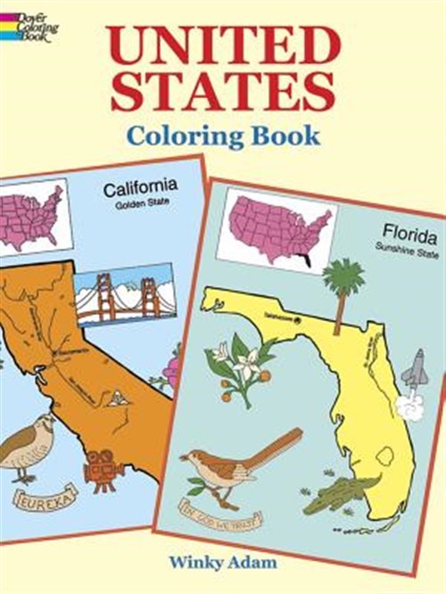 United States Coloring Book, Paperback by Adam, Winky, Brand New, Free shippi…