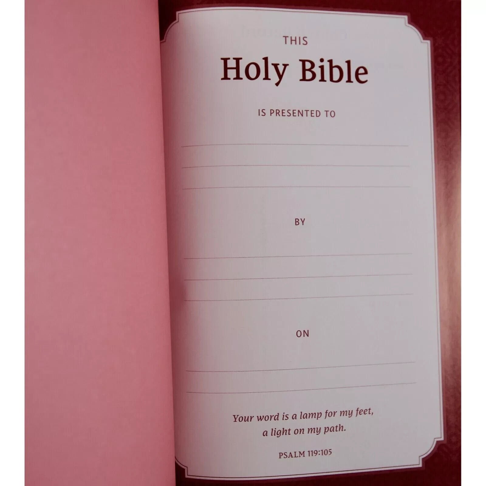 NIV Bible Giant Print Edition, Gold Glid, Pink BRAND NEW Leathersoft Embossed