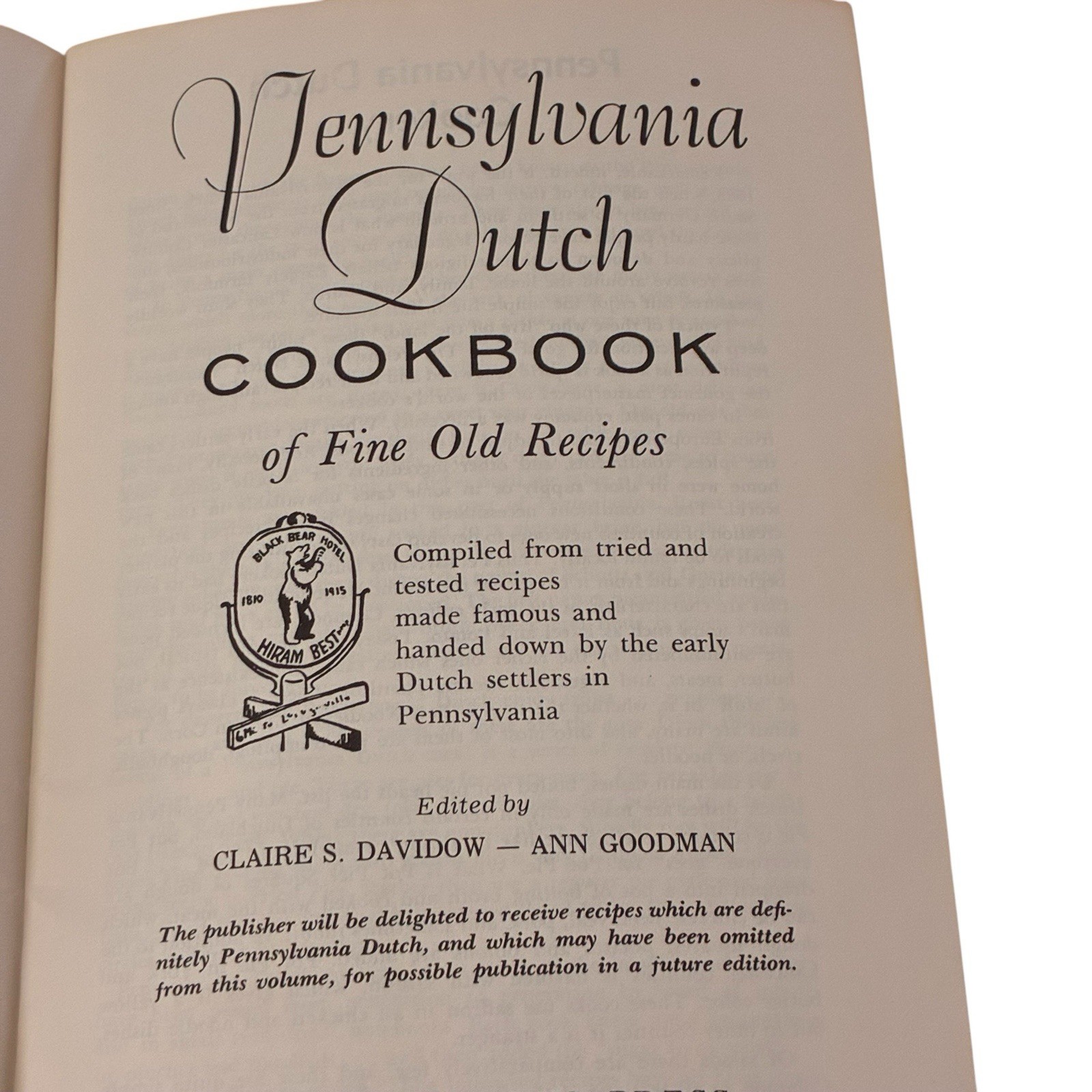 Pennsylvania Dutch Cookbook 62 Pages Schnitzel Kuchen Curing Meat Rivel Soup