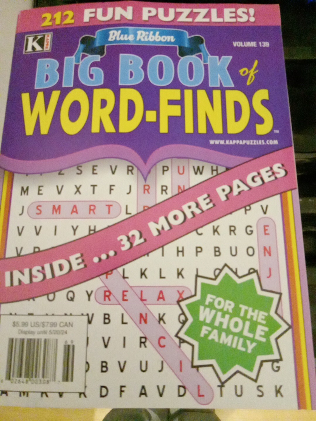 Blue Ribbon Big Book of Word-finds Volume 139