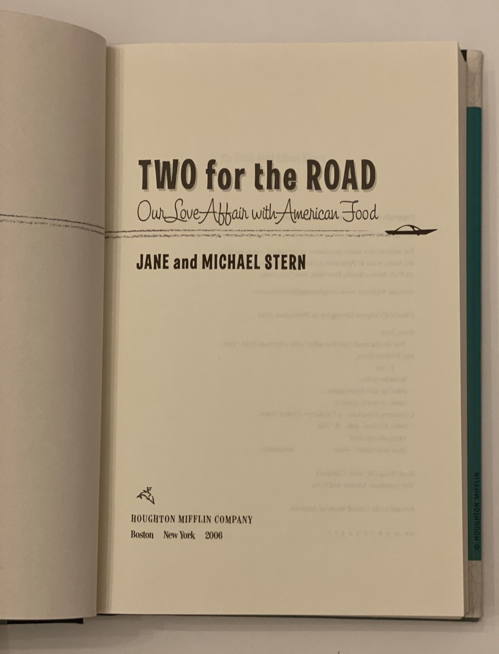 Two for the Road: Our Love Affair With American Food – book