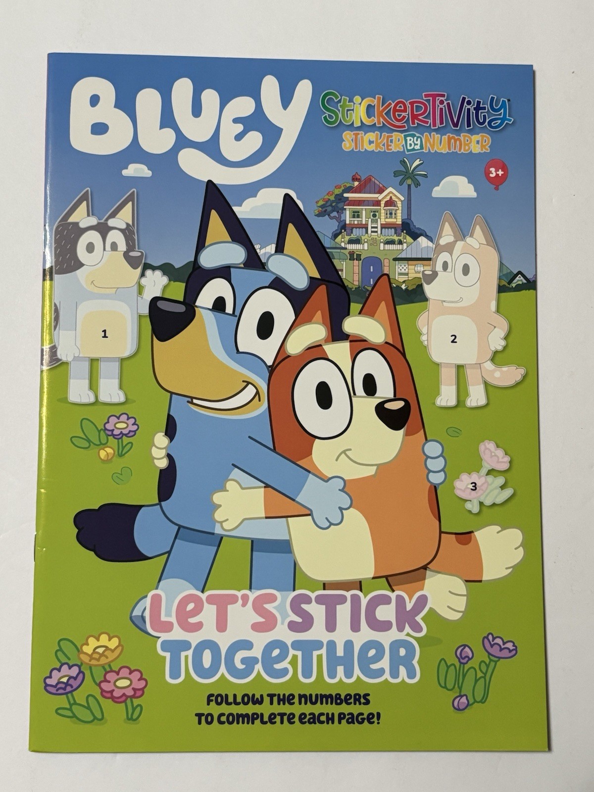 Bluey Sticker Activity Let’s Stick Together Sticker by Number 18 Pages Book NEW
