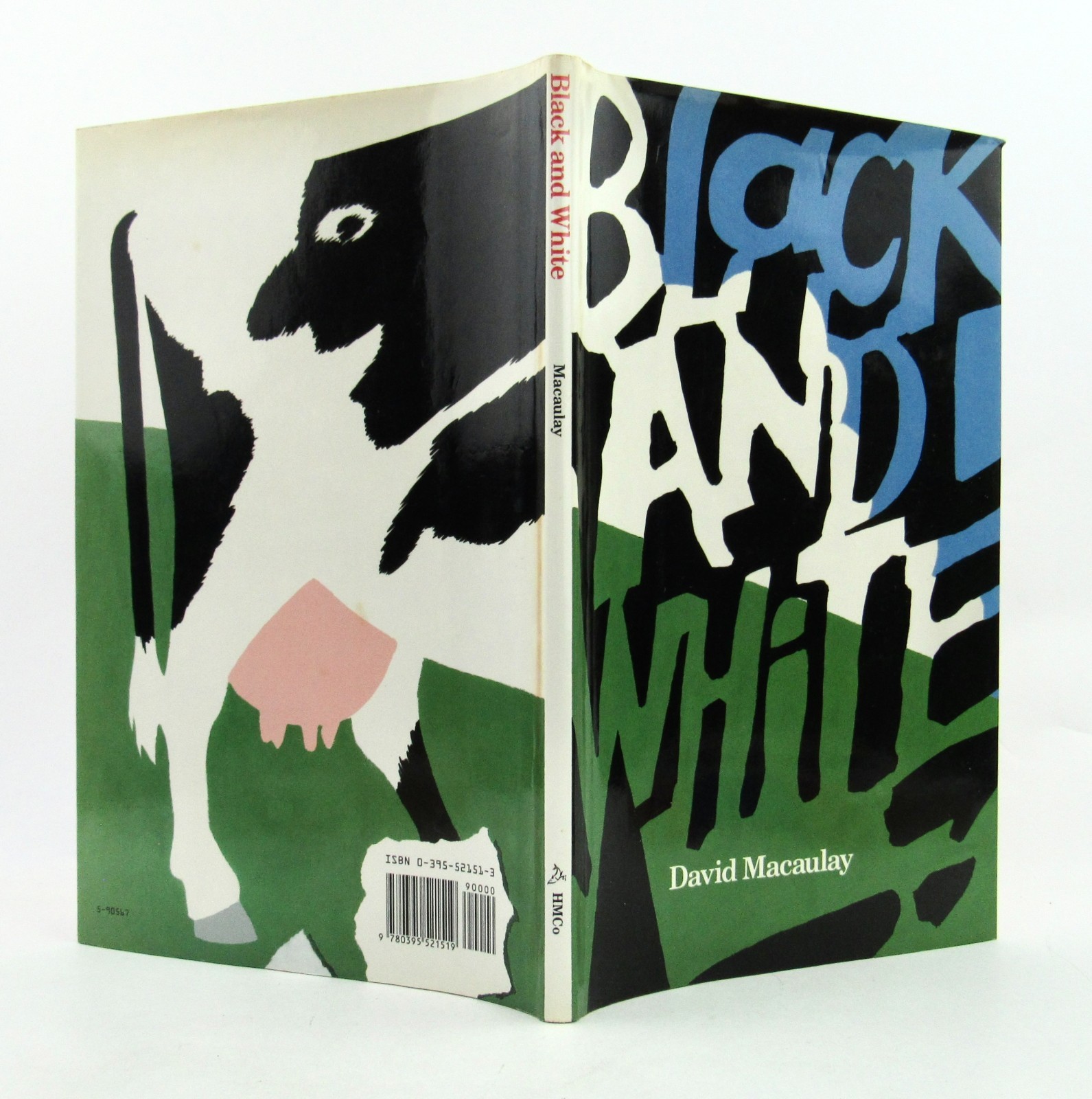 BLACK AND WHITE David Macaulay 1990 Signed w/sketch 1st/1st HBDJ Caldecott EXC