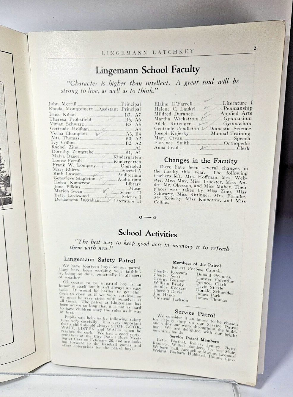Lingemann-Latchkey School Activity Yearbook 1928. 18 pages of Detroit ads.