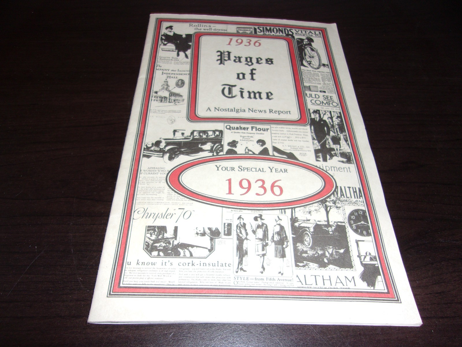 1936 Pages of Time A Nostalgia News Report History Booklet