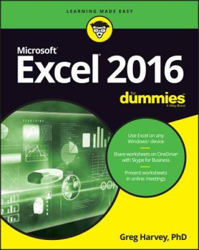 Excel 2016 For Dummies (Excel for Dummies) – Paperback By Harvey, Greg – GOOD