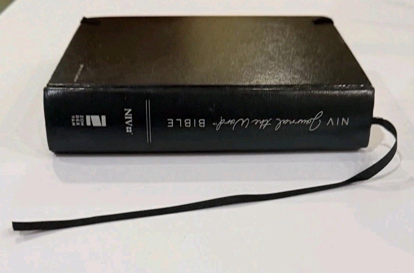 NIV Journal the Word Bible Hardcover Black Red Letter Wide Margin 2015