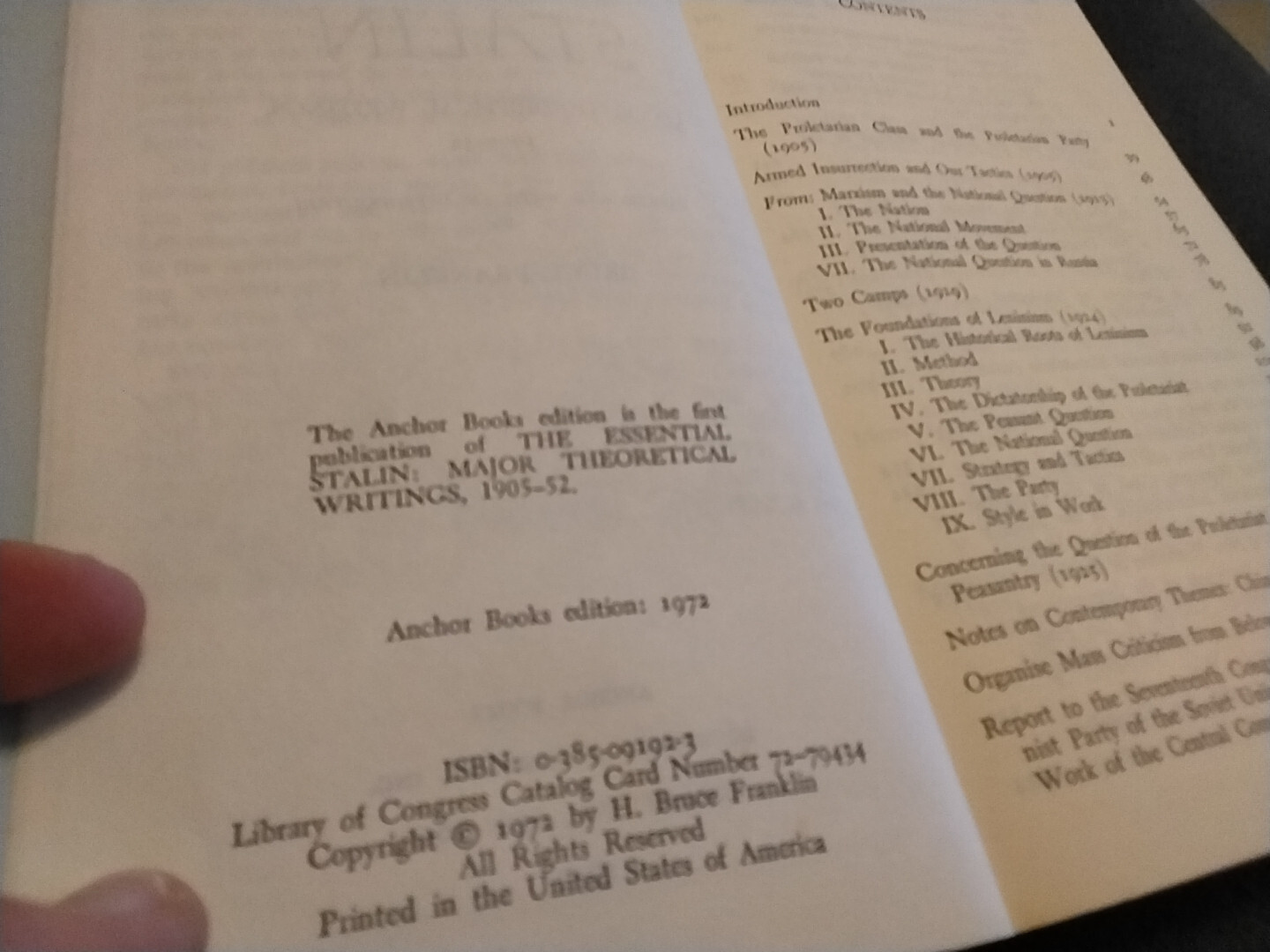 The Essential Stalin: Major Theoretical Writings,1905-52 (Doubleday) dad4