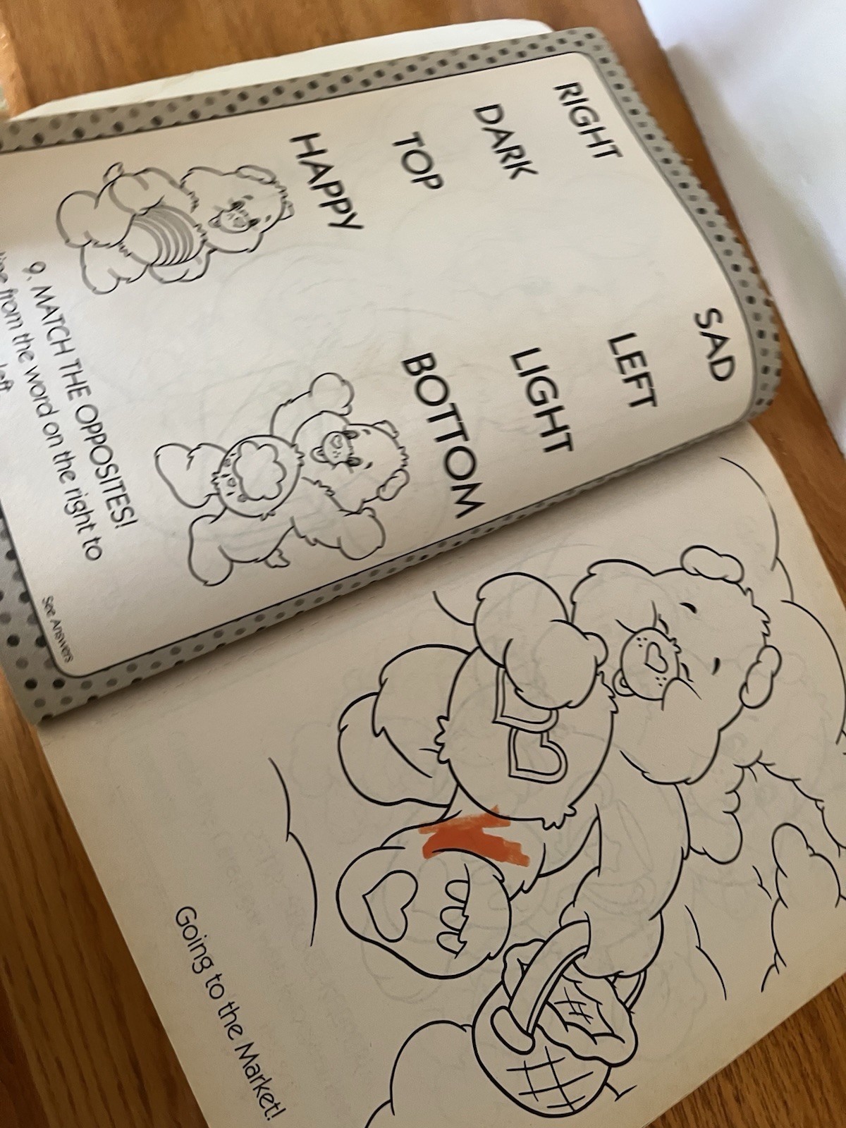 Care bear Giant coloring & activity book 2007 18 pages marked on