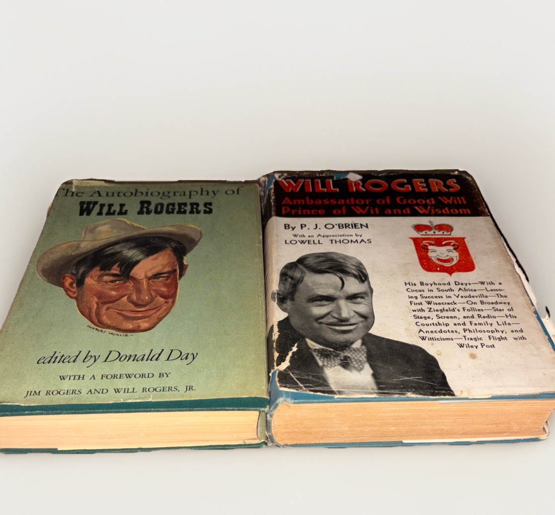 Autobiography Will Rogers Ambassador Of Good Will -Book Lot Hardbacks