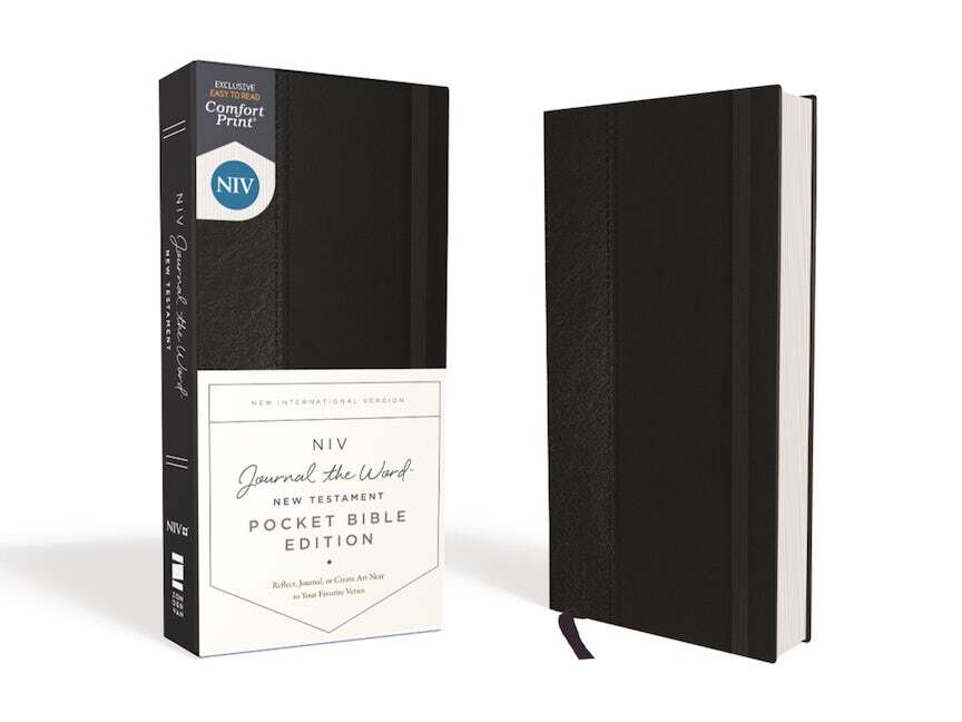 NIV Journal the Word New Testament, Pocket Bible Edition, Hardcover, Black, Red
