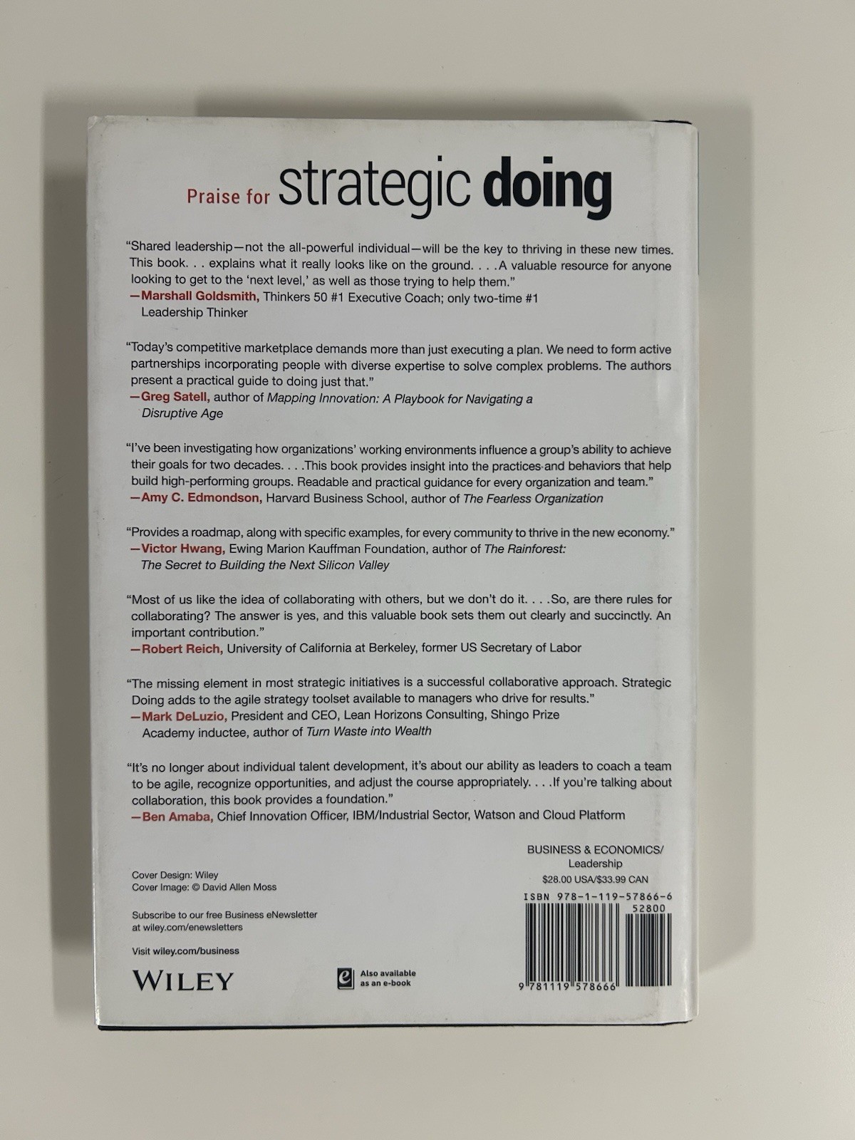 Strategic Doing: Ten Skills for Agile Leadership Hardcover Very Good
